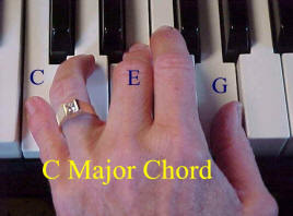 C major piano chord