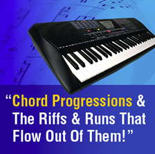 Music keyboard chord progressions CD